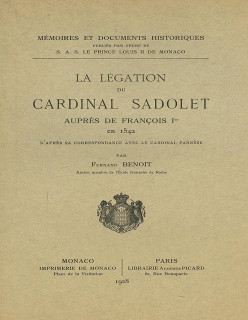 LA LÉGATION DU CARDINAL SADOLET AUPRÈS DE FRANÇOIS Ier EN 1542