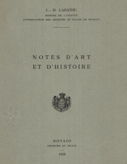 NOTES D'ART ET D'HISTOIRE